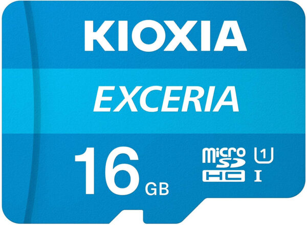 Carte Mémoire - KIOXIA 16GB Exceria U1 Class 10 Carte microSD LMEX1L032GG2