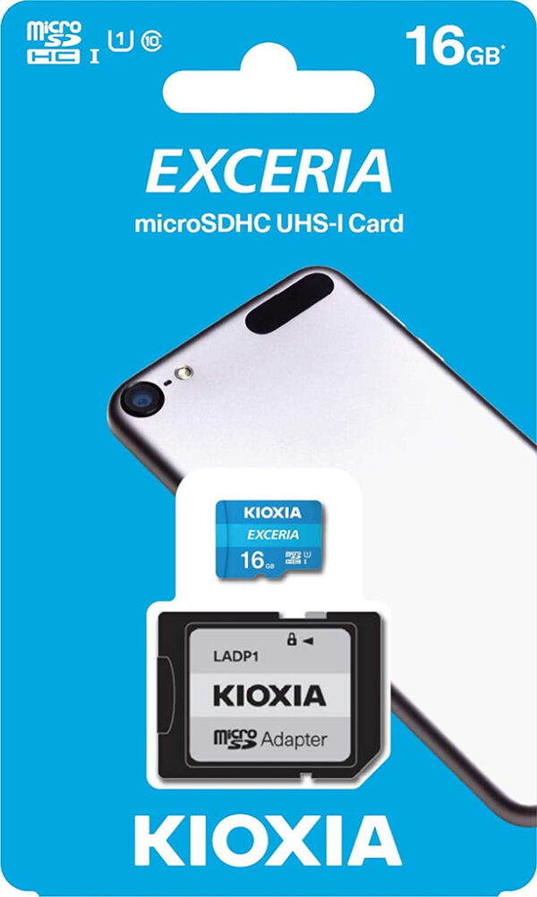 Carte Mémoire - KIOXIA 16GB Exceria U1 Class 10 Carte microSD LMEX1L032GG2 aa
