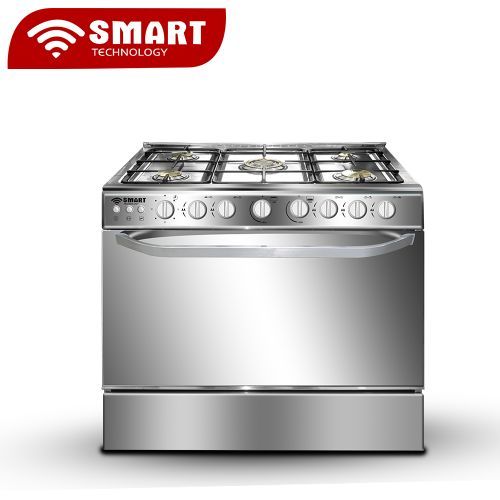 Gazinière avec Four en Inox Smart Technology - Cuisinière STC-8060C 5 Feux  80 x 60 Cm ST00158 - Sodishop