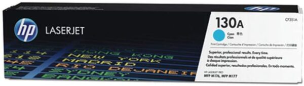 HP 130A CF351A pack de 1, toner d'origine, imprimantes HP Color LaserJet Pro, cyan