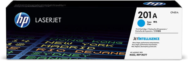 HP 201A CF401A Toner Cyan Authentique pour HP Color LaserJet Pro M252 / M274 / M277