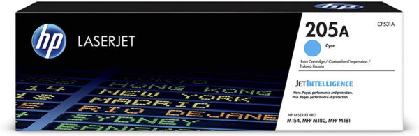 HP 205A CF531A Toner Cyan Authentique pour HP Color LaserJet Pro M180 / M181