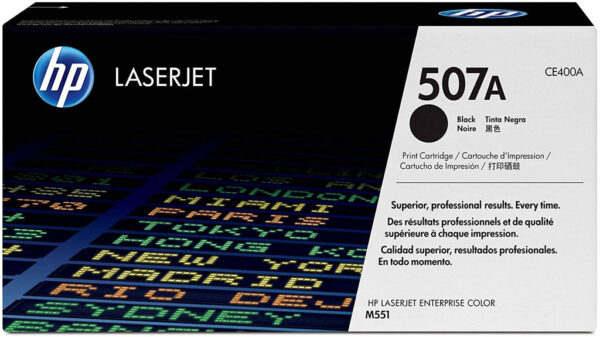 HP 507A CE400A toner Authentique, imprimantes HP LaserJet Enterprise M551/M575 et HP LaserJet Pro M570, Noir