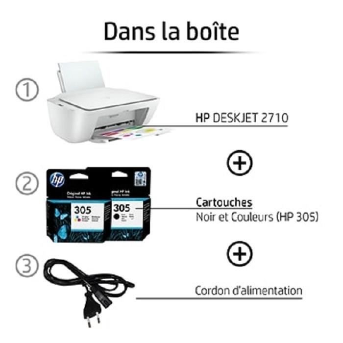 Hp - Imprimante multifonctions 4 en 1 Deskjet 2620 - Blanc - Imprimante Jet  d'encre - Rue du Commerce