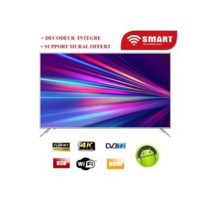 SMART TV SMART TECHNOLOGY 65 Ultra HD 4K - STT-5065S - Noir - Garantie 3 Mois