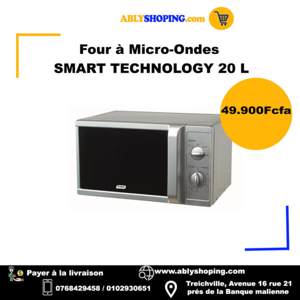 Four à Micro-Ondes SMART TECHNOLOGY - 20 L - STMW-20M - Gris